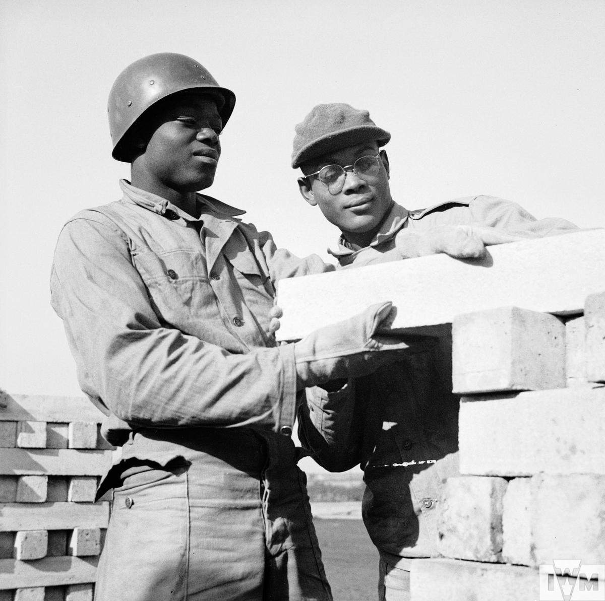  Black servicemen undertaking railway construction in Britain in 1943.